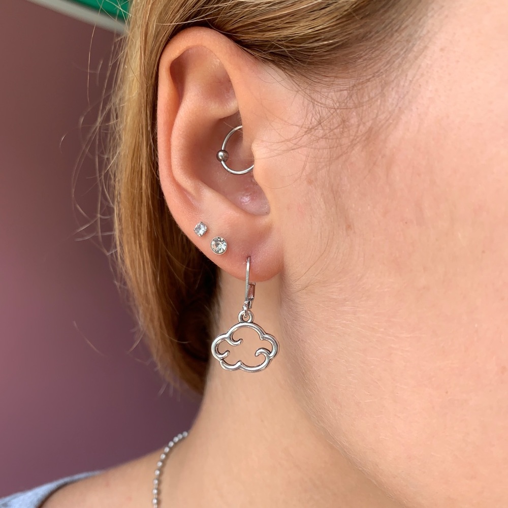 cloud hoop earrings